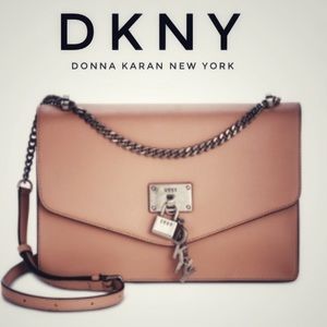 DKNY Elissa Leather Shoulder Flap
